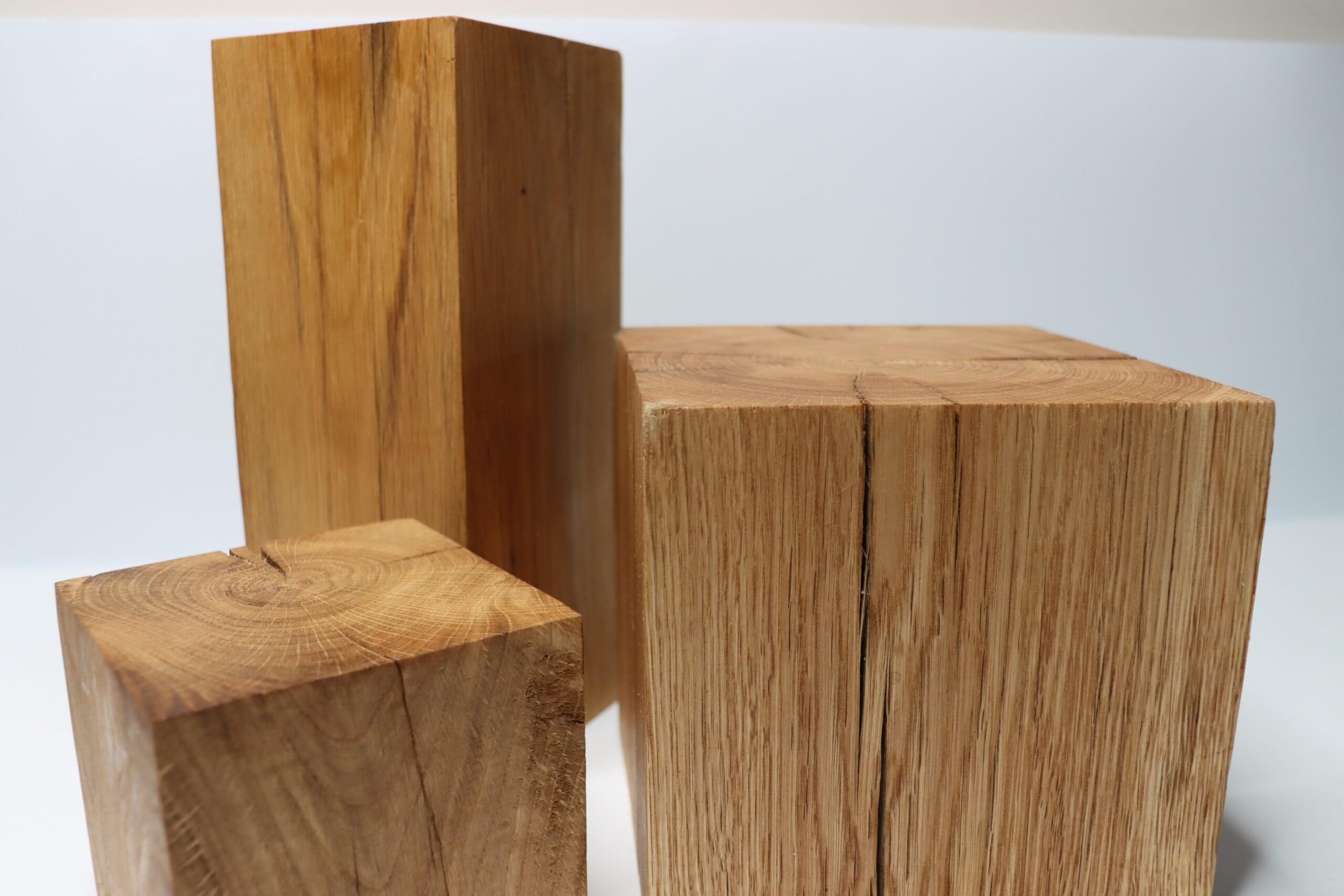 Dębowe klocki, klocki z litego drewna dębowego 30x30x...cm, kolumny dębowe, olejowane klocki dekoracyjne, dekoracja drewniana do domu, naturalny produkt, rustykalny styl, rękodzieło (30x30x10cm)