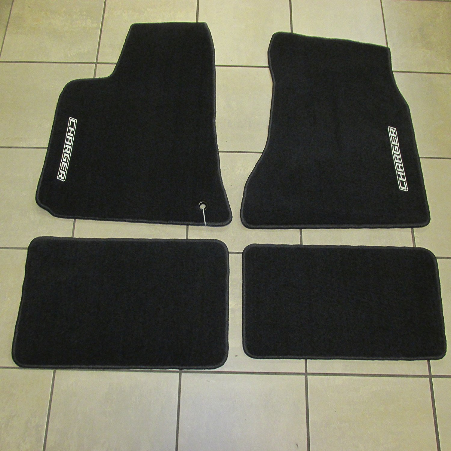 20062010 Dodge Charger Floor Mats Black Front & Rear w/ Logo OEM Mopar