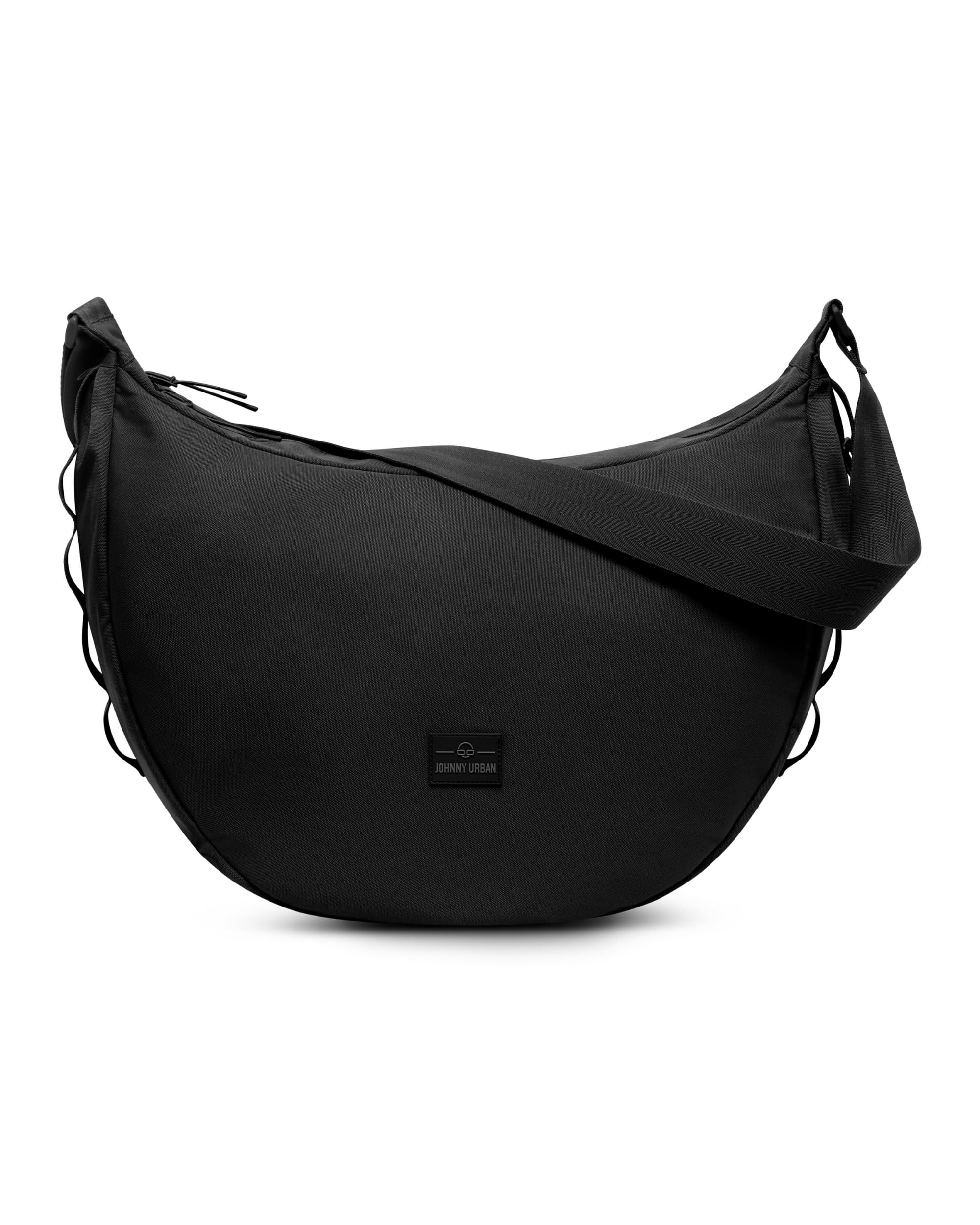 Johnny Urban Bolso Bandolera Mujer Hombres Negro - Ally XL - Half Moon Bag - Bolso Riñonera de Media Luna - Bolsa con Compartimento para Portátil de 16 Pulgadas - Repelente al Agua