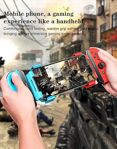 Miniatura 5 de Joso Soporte de agarre Switch Joy-Con con soporte para teléfono celular, compatible con todos los iPhone iOS 16.0+, fácil de instalar y estable
