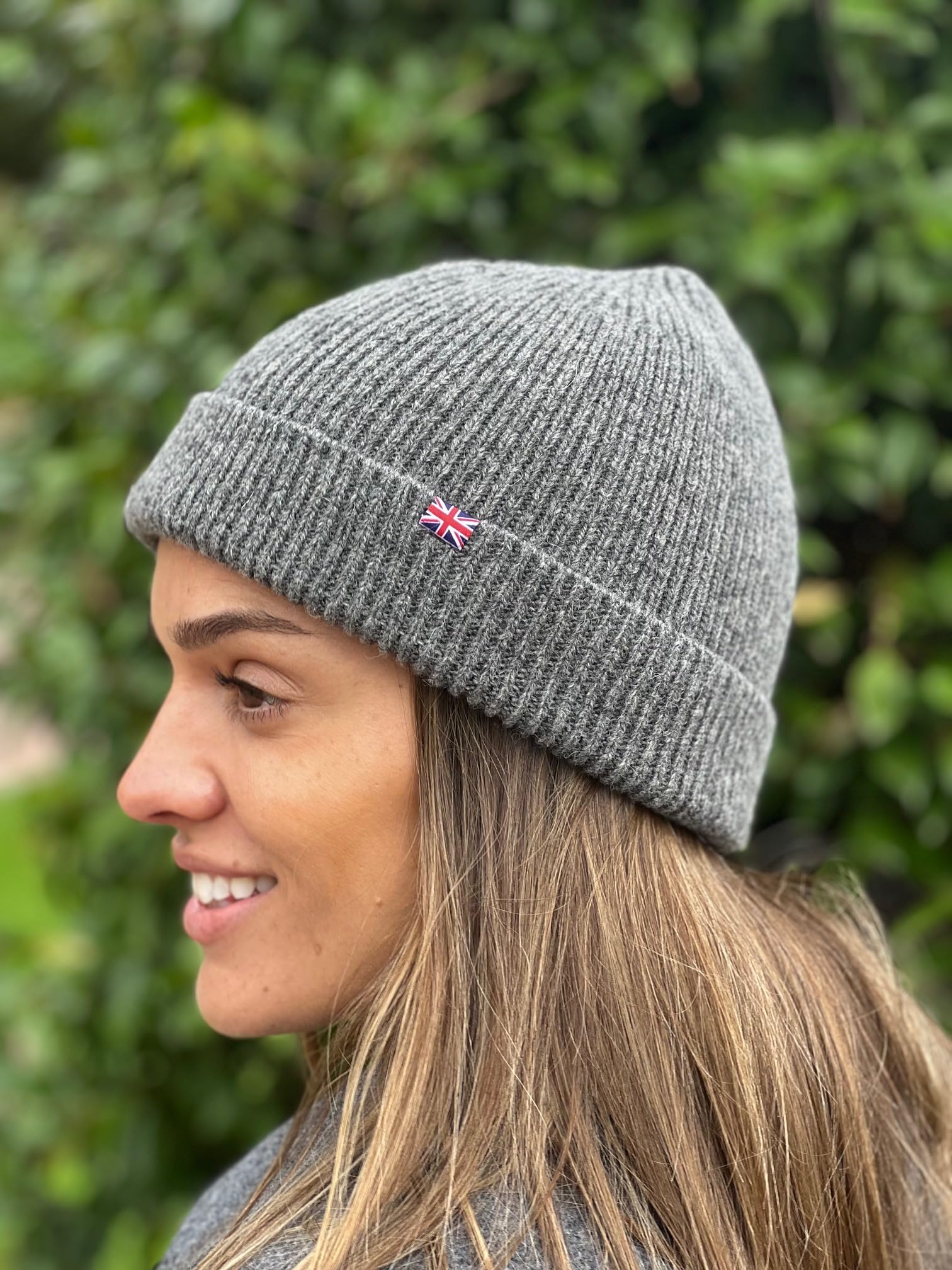 Patriia Gorro de lana merino 100 % con bandera británica. Hecho a mano. Gorro de lana para hombre. Gorro de lana para mujer. Gorro de punto