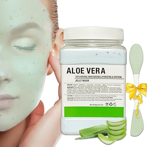Miniatura 1 de Máscara de gelatina en polvo para faciales, máscaras de gelatina de aloe vera para profesionales faciales, máscara facial de gelatina, hidratante,