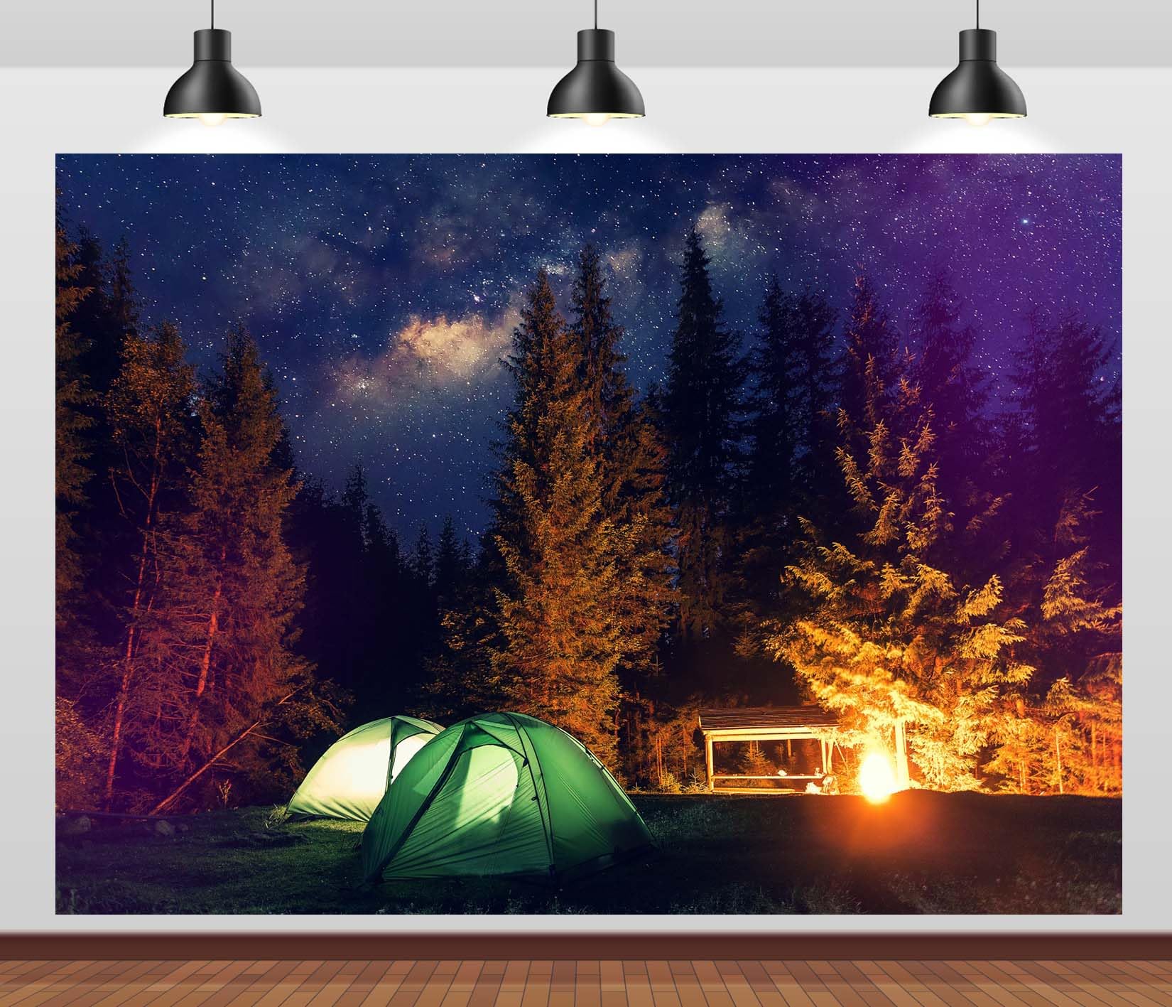 MTMETY Fotohintergrund „Verzauberter Wald“ 3x2,1m – Für Camping-Partys & Fotoshootings | Vinyl, Wasserabweisend