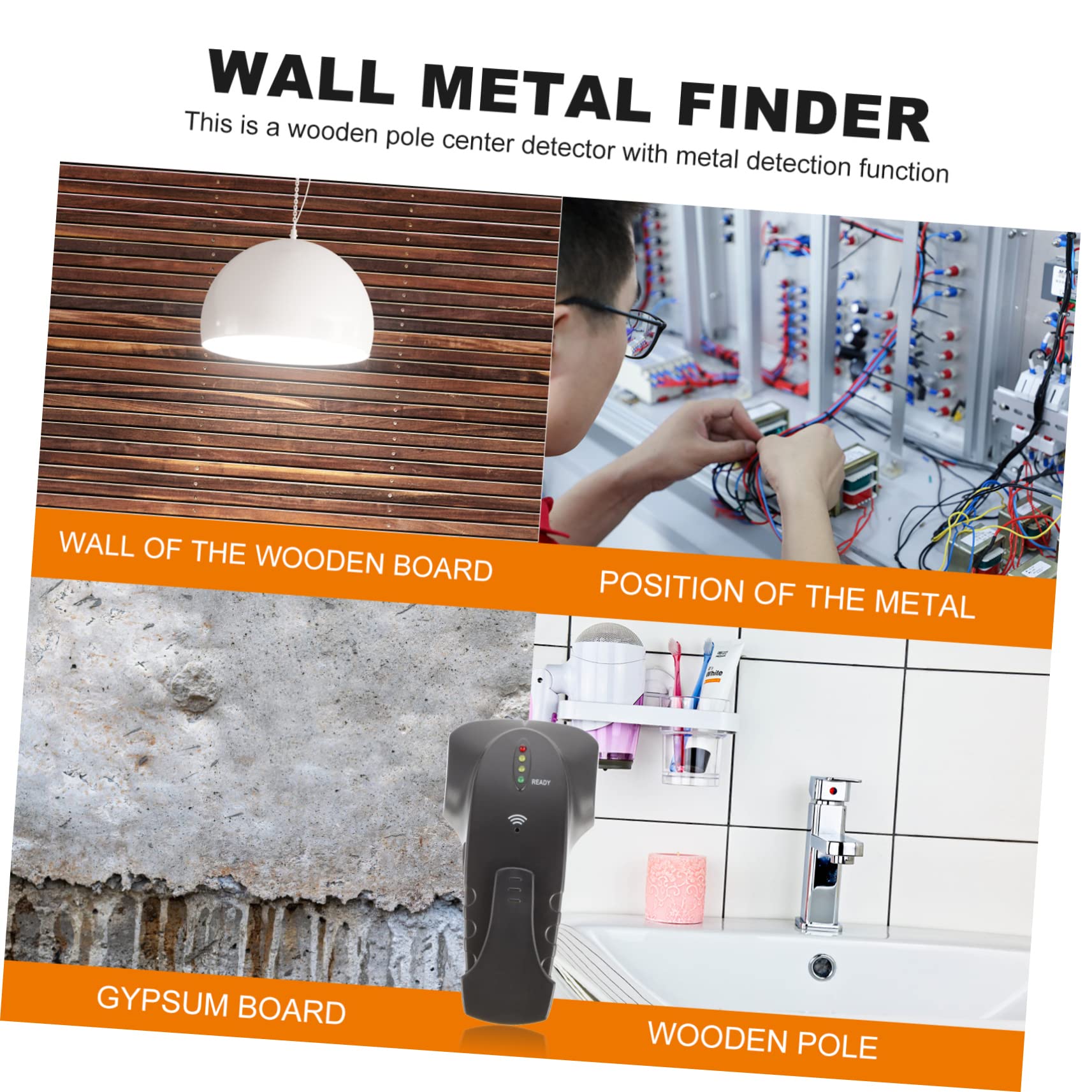 Uonlytech 2pièces Détecteur De Mur Avec Lumière Led Et Sonore Scanner De Métaux Pour Détection De Montants Et Pour Peints Et Plafonds Acoustiques