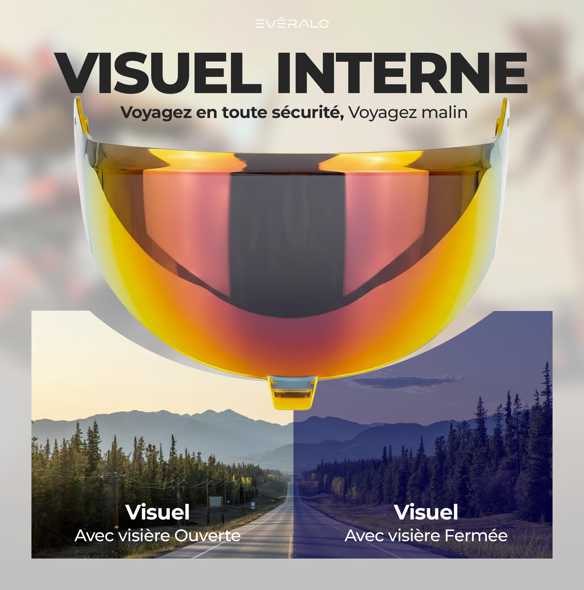 Visière Compatible avec Shark Skwall i3 - DSkwall 3 - Ridill 2 - Skwal Cup - VZ400 (Rouge Chrome') - 5