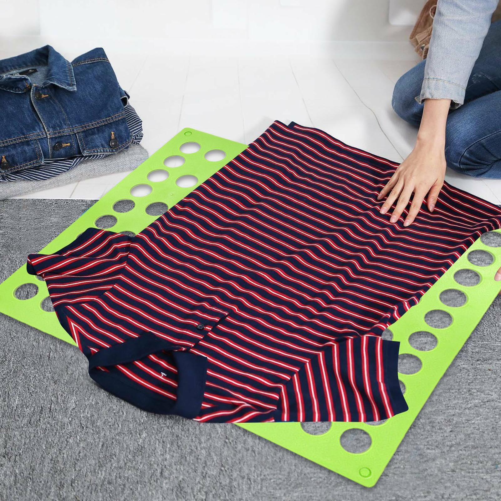 Plieur De Vetement, Machine A Plier Le Linge Planche À Plier Plieuse Vêtements Format pour Vetement Chemise T Shirt Tee Shirts