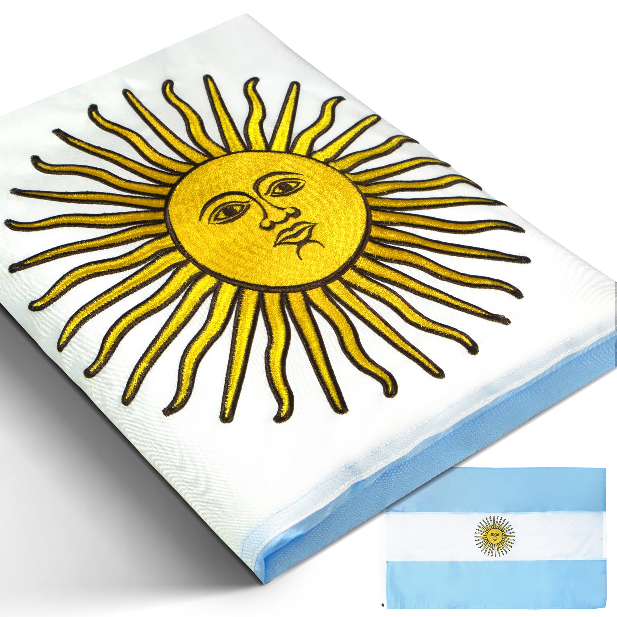 Drapeau Argentine grand format Anley EverStrong pour mât de jardin et fêtes