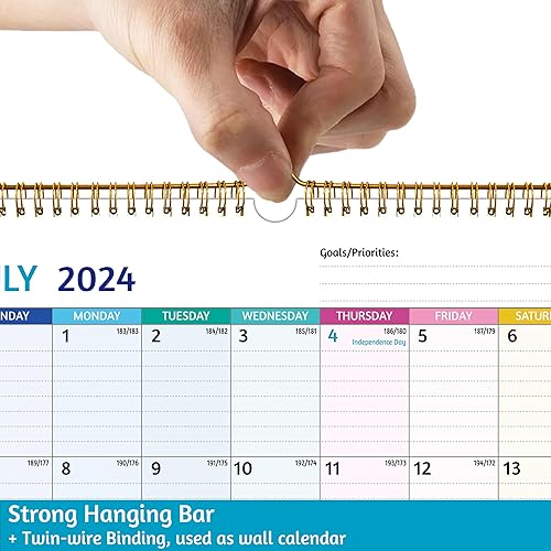 Miniatura 8 de Calendario de pared 2024-2025  Calendario de pared 2024-2025, calendario mensual de 18 meses, julio 2024 a diciembre 2025, 12 x 17 pulgadas,