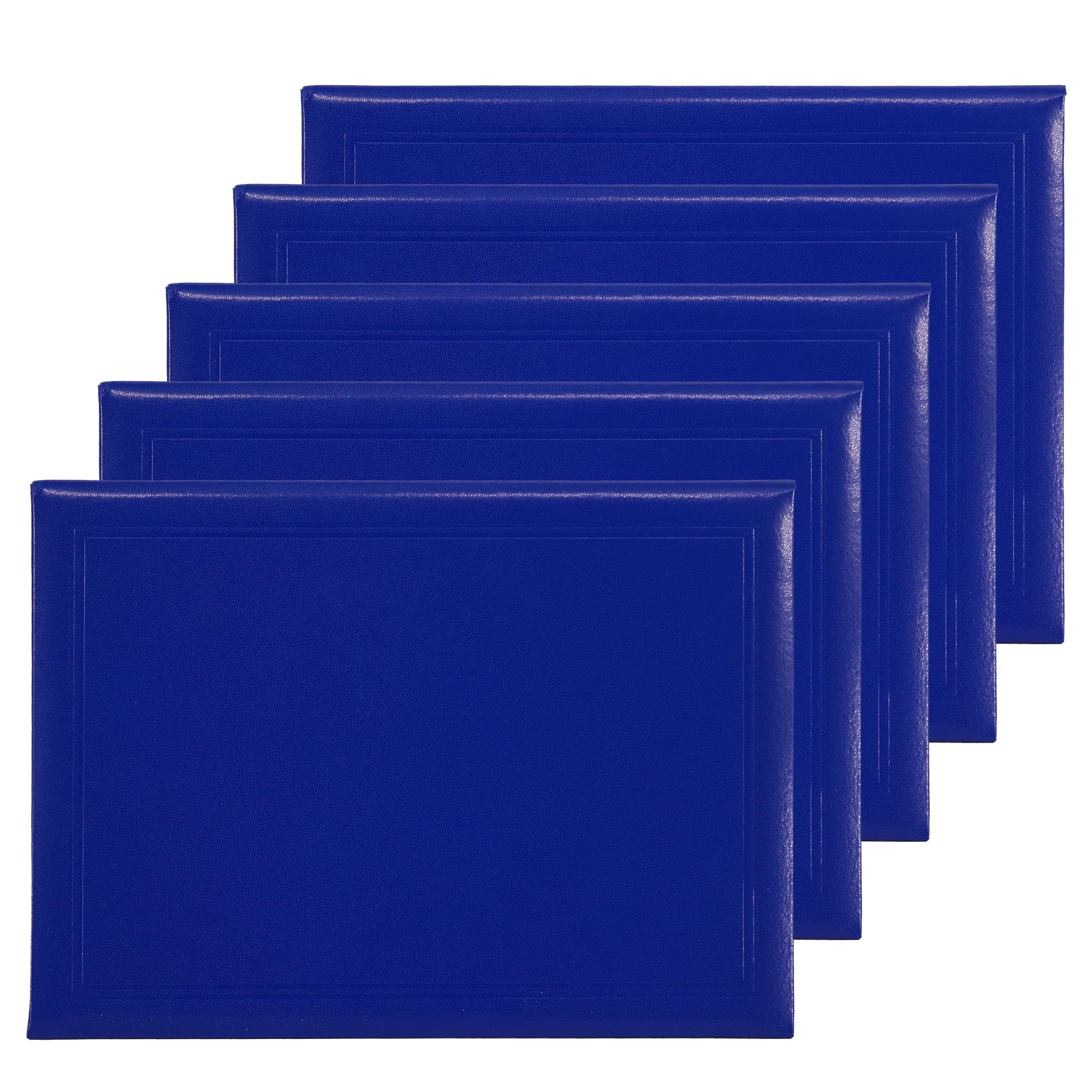 GraduationMall Diploma Cover Certificate Holder Graduation Covers for A4 Paper Classic Smooth Royal Blue 5pcs