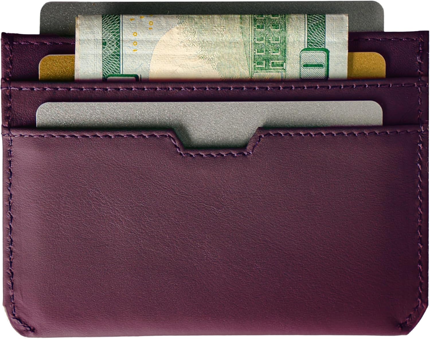 Vaultskin MOORGATE Slim Card Holder - Minimalist Leather Wallet, RFID Blocking Sleeve, Fits Front Pocket, for Men and Women - Image 3