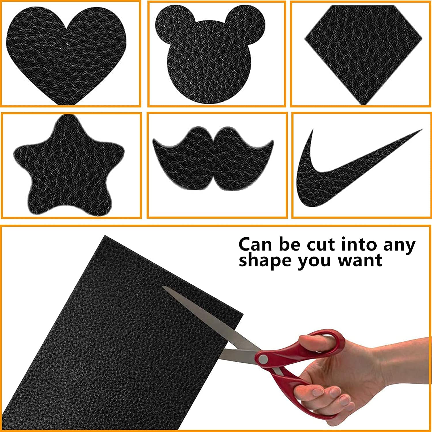Leather Repair Patch | Self Adhesive & Water proof Leather Repair Patch Sheet for Car/Sofa/Hand Bags 60 x 30 cm (Pack of 1, Colour: Black) 4