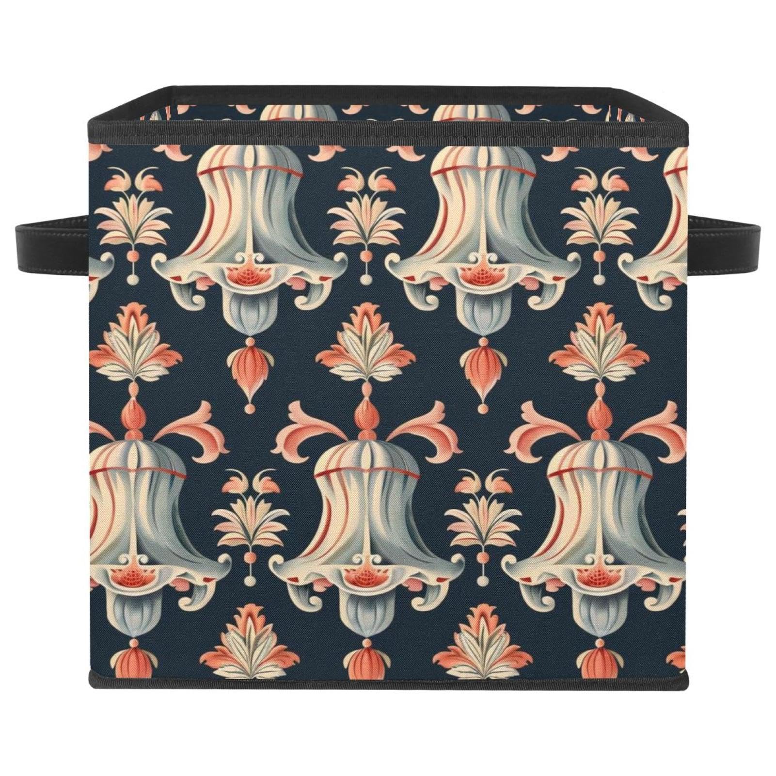 Boîte de rangement vintage pliable à double poignées pour organiser vos vêtements sans effort