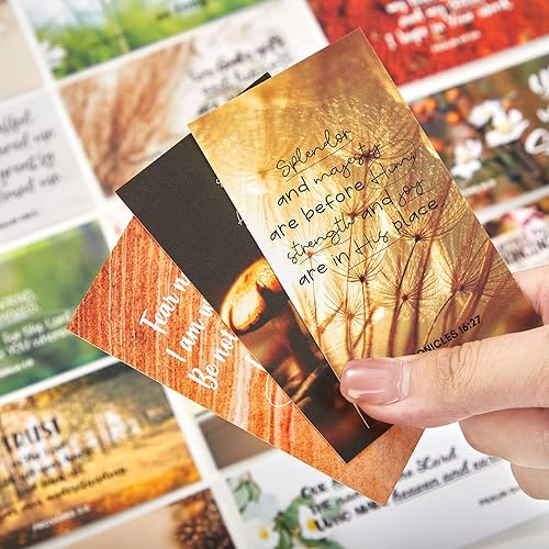 Miniatura 3 de BRYTEFY 100 mini tarjetas de oración en tono tierra para mujeres y hombres, tarjetas motivacionales religiosas a granel con escritura inspiradora,