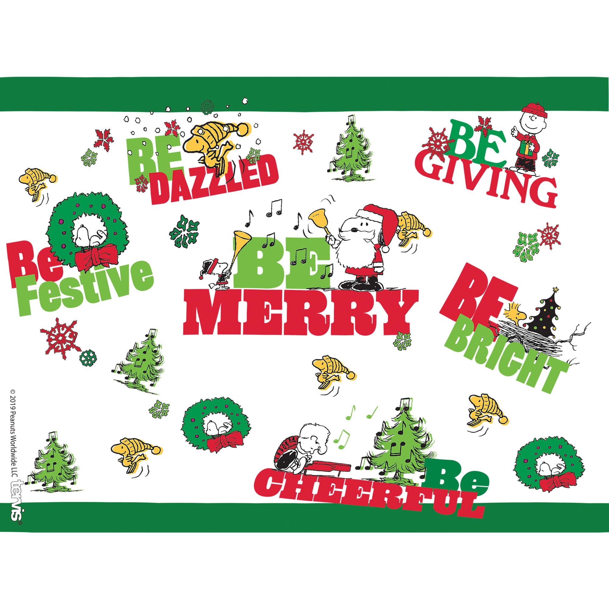 Tervis Peanuts Thermobecher mit Aufschrift Christmas Holiday Be Merry Made in USA, doppelwandig, isoliert, hält Getränke kalt und heiß, 680 ml, klassisch