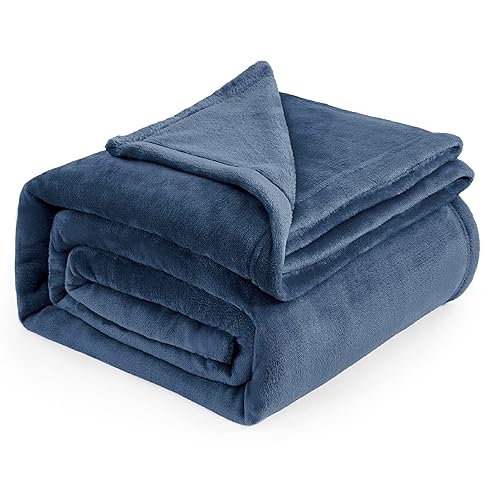 GentleSoft Fleece Blankets Queen Size Mineral Blue - Bed Blanket