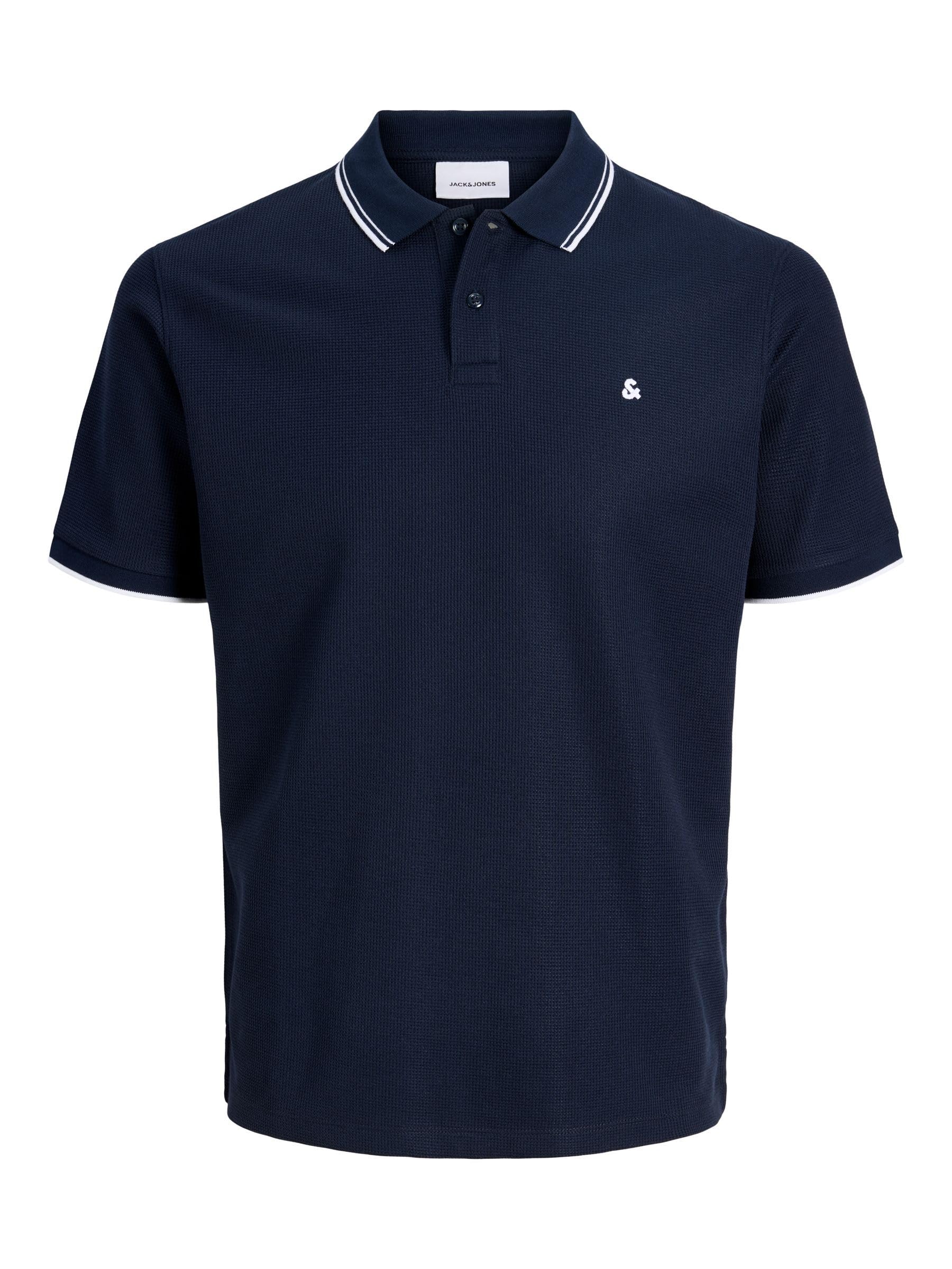 Jack&Jones JJEAUSTIN - Polo SS Noos, Sky Captain/Dettagli: Play, XL