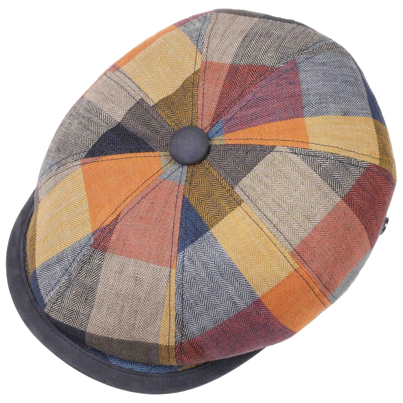 Lierys City BIC Gorra Newsboy Piping de Piel Cuadros Hombre Primavera Verano