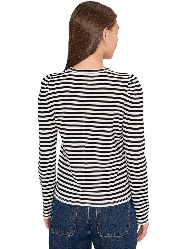 Blue Madewell Easy Puff Sleeve Long Sleeve Stripe