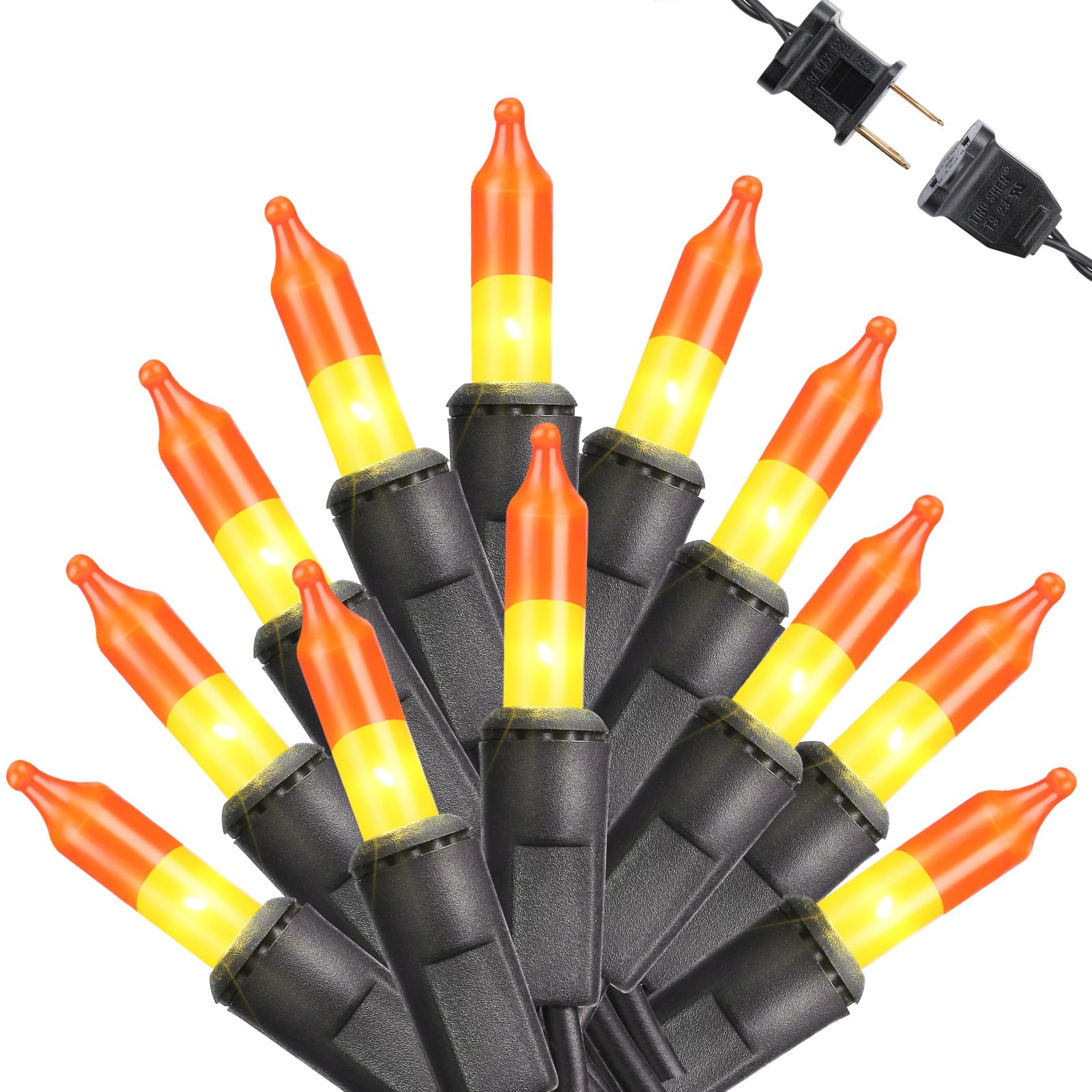 Amazon.com: Toodour Candy Corn Halloween Lights, 12.5ft 50