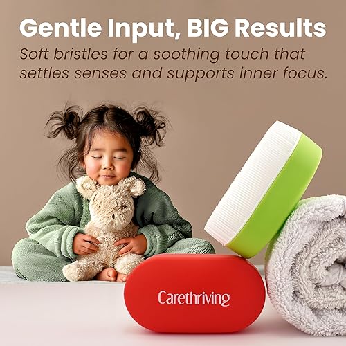 Miniatura 3 de Cepillos sensoriales, terapia calmante Wilbarger para niños y adultos, autismo, suave con las manos pequeñas, sin esquinas afiladas, cerdas