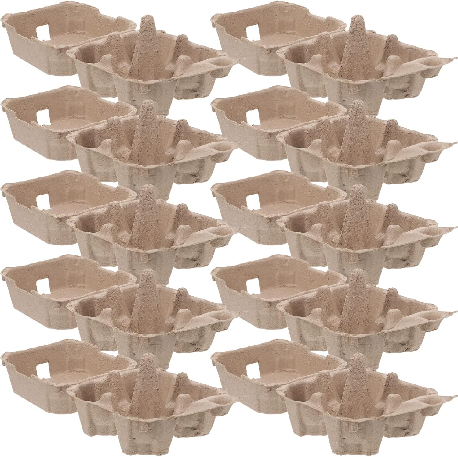 Alipis 50pcs Egg Cartons Cardboard Egg Box 4 Grid Egg Container Crate
