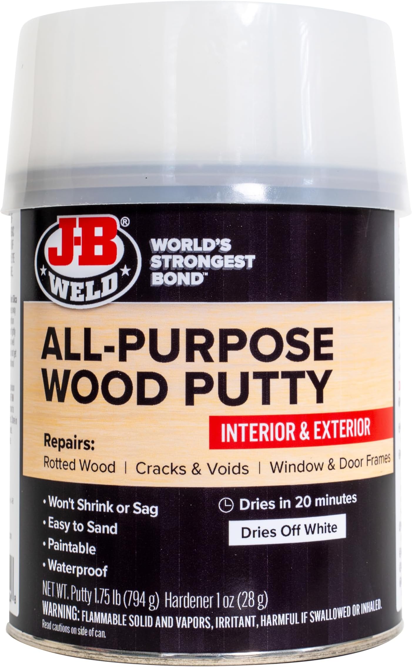 J-B Weld 40004 Wood Restore Repair Putty - 757mL