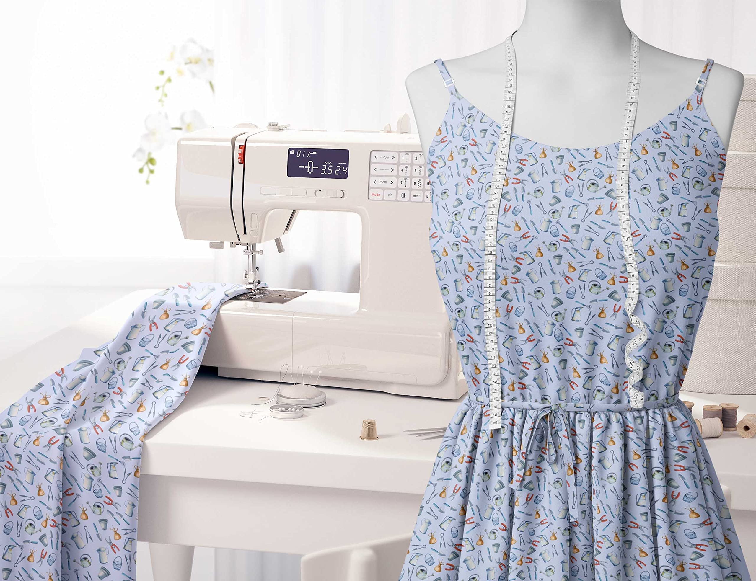 Soimoi Bleu Maillot De Coton En Tissu Poissons Et Plumes Peau