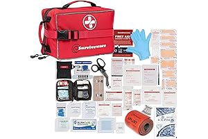 Surviveware Premium Full First Aid Kit for Travel, Camping Emergencies and More