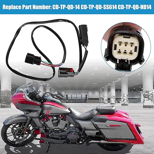 Miniatura 2 de X AUTOHAUX Arnés de cableado de desconexión rápida para motocicleta Harley Davidson para Tour Pak 2014-2019 CD-TP-QD-14 Cable de desconexión rápida