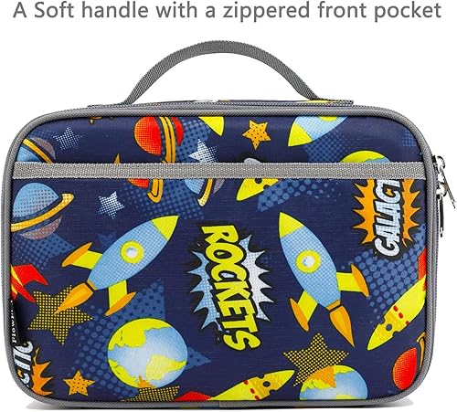 Miniatura 69 de FlowFly - FlowFly - Lonchera térmica para niños, minihielera suave para el regreso a clases, lonchera para niñas, niños, oso Oso,Negro -,negro con