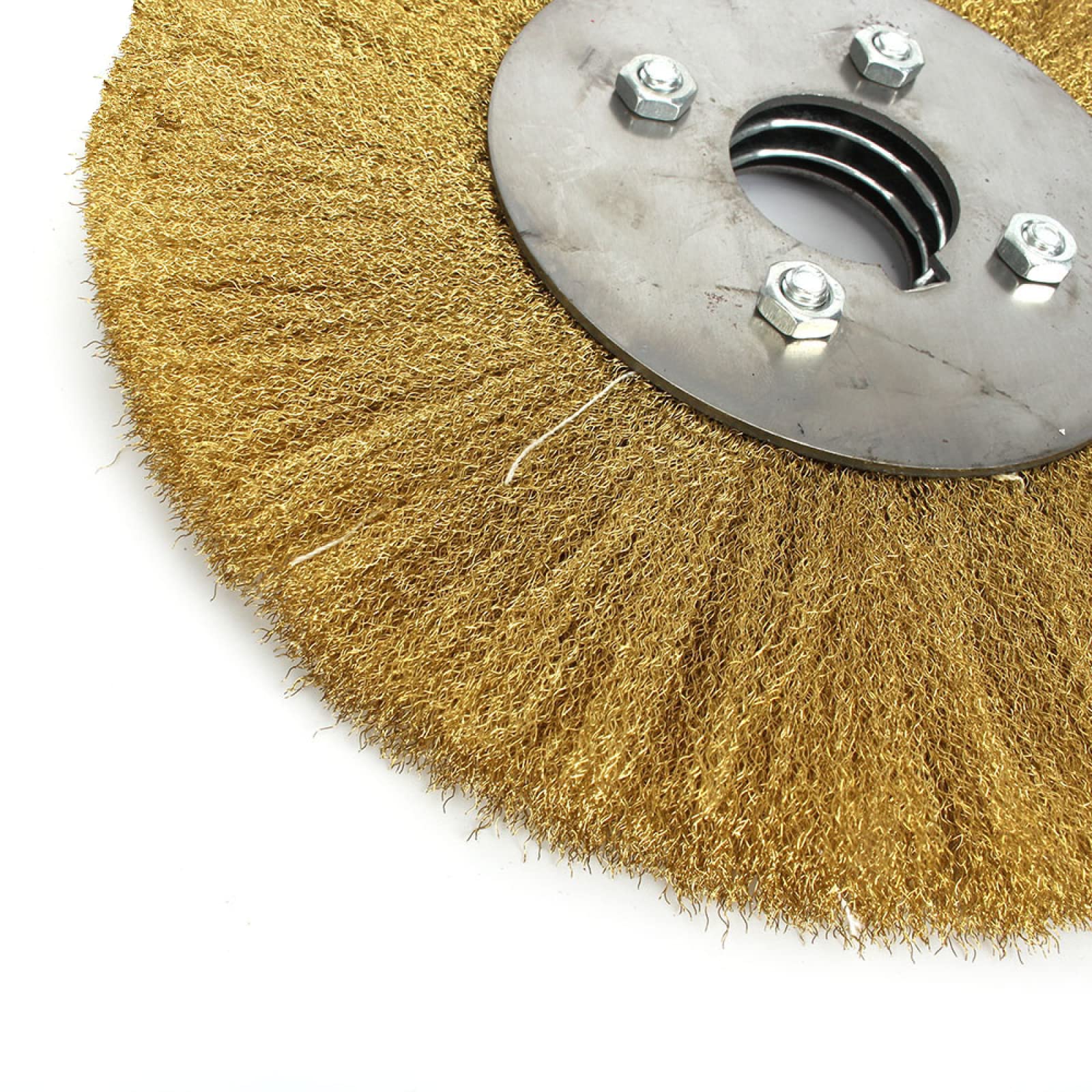 Spazzola Circolare Da 0,15 Mm 4 '' - 10 '' Spazzola Rotonda In Ottone Smerigliatrice Da Banco Lucidatura Utensile Abrasivo Per Metallo Rimozione Della Ruggine Sbavatura Del Legno,250 Mm X 32 Mm