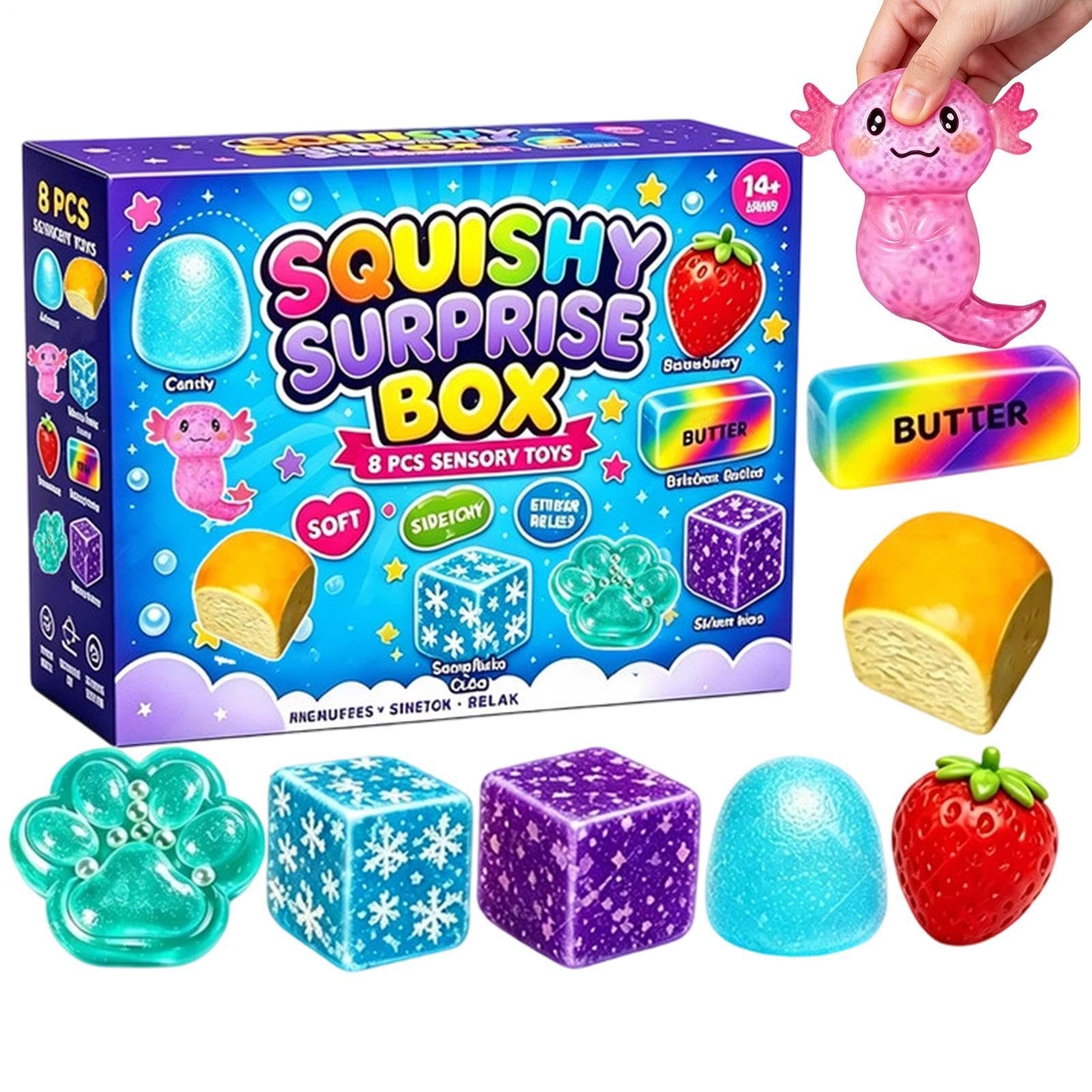 8PCS Myster-y Fun Box Set | Squish-y Fun Box Surprise Set Pack