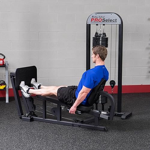 Miniatura 4 de Body Solid (GLP-STK3) Máquina de prensa de piernas y pantorrillas con plantilla de gran tamaño, máquinas de entrenamiento todo en uno para gimnasio