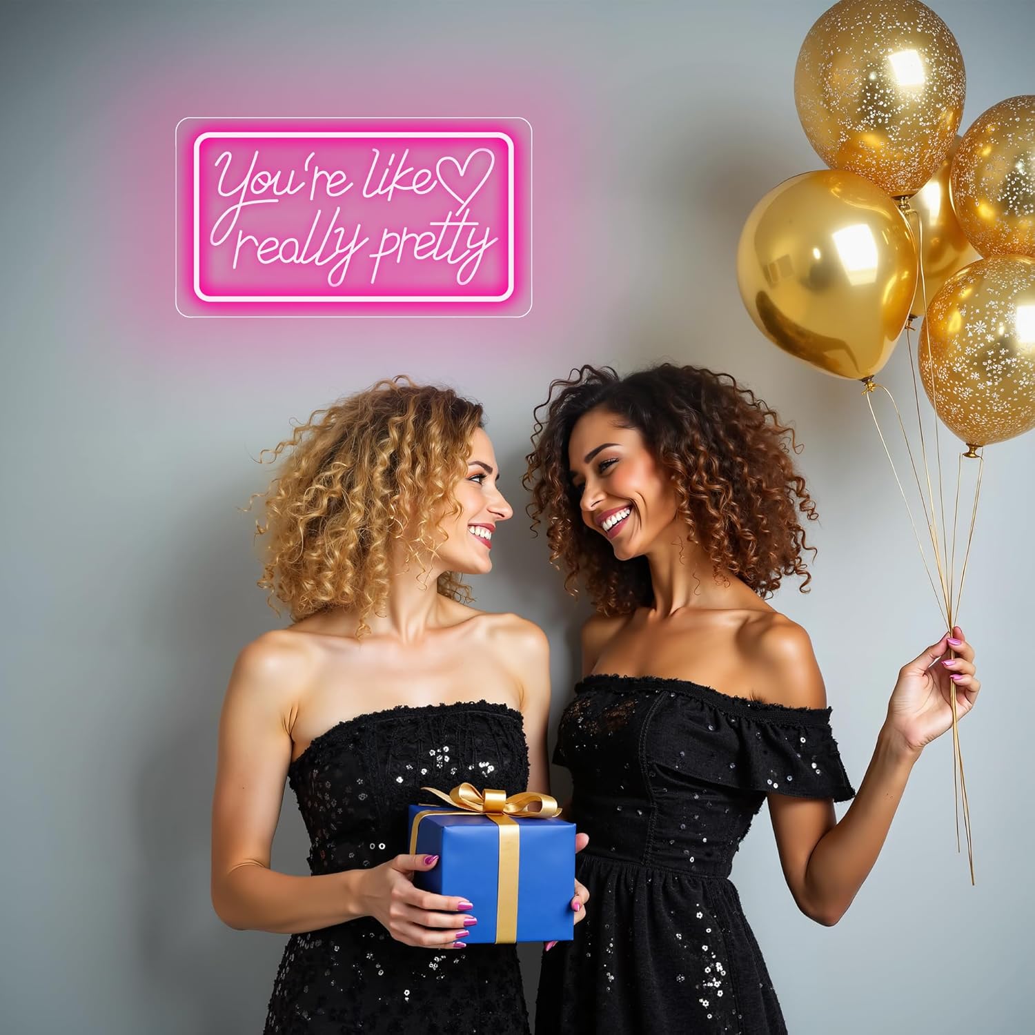 You're Like Really Pretty LED Neon Sign | Aesthetic Wall Decor for Teen Girls | Bedroom & Party, Pink