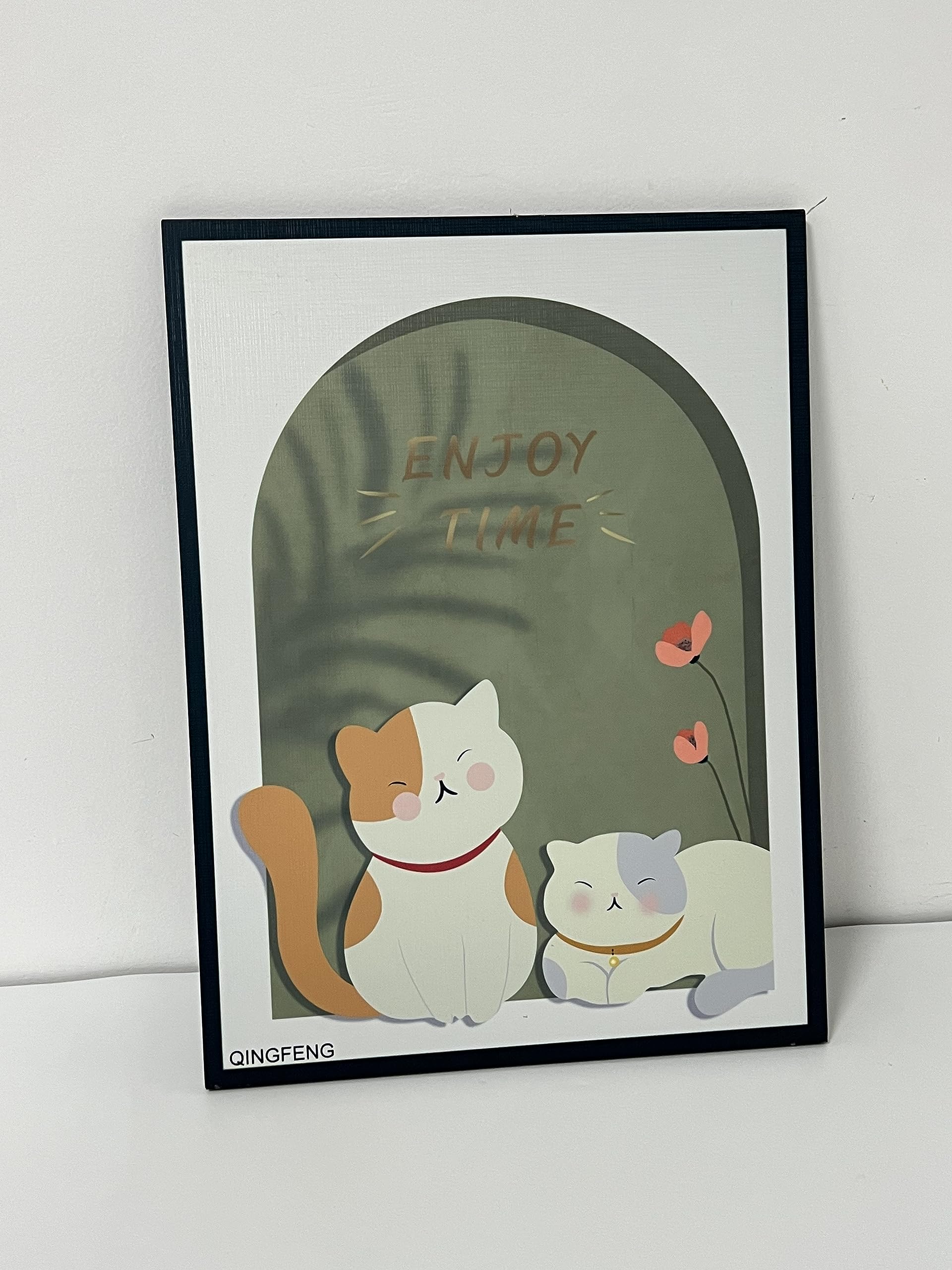 Generic QINGFENG Framed art etchings, Wall Decor, Artwork Framed Wall Art, 12x16 inches, Water-Proof, Scratch-Resistant