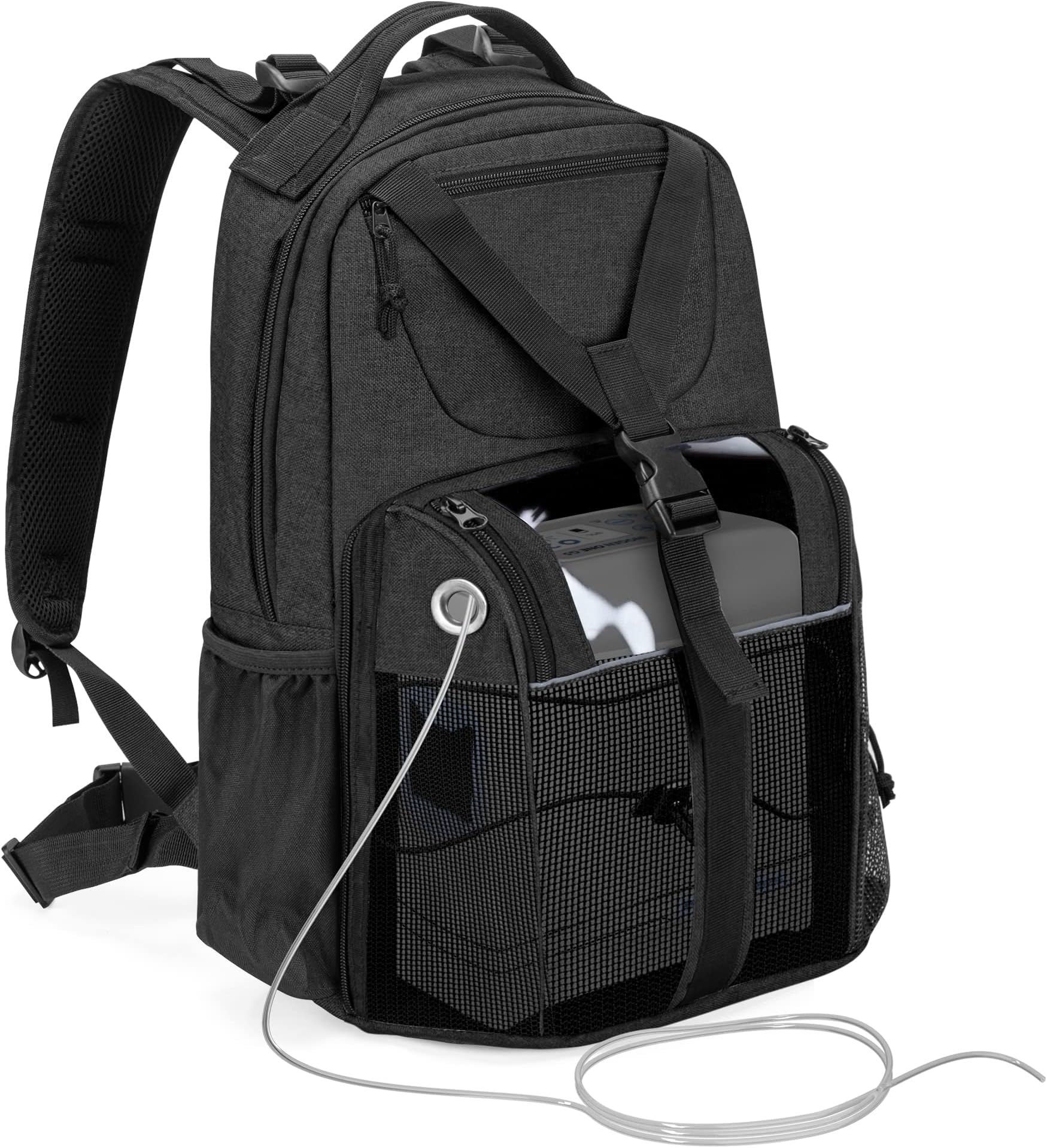 Trunab Portable Oxygen Concentrator Backpack, Universal POC Bag with Adjustable Straps & Zippered Pockets Compatible with Inogen one, Caire Freestyle Comfort, Oxygo, Philips SimplyGo Mini