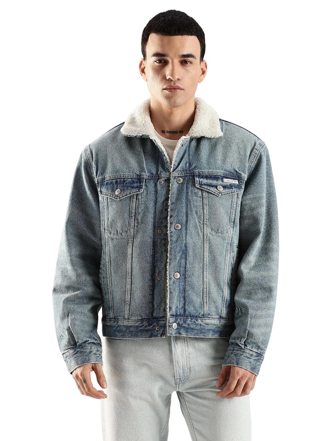 calvin klein jeans Solid Regular Fit Cotton Jacket-picture-17