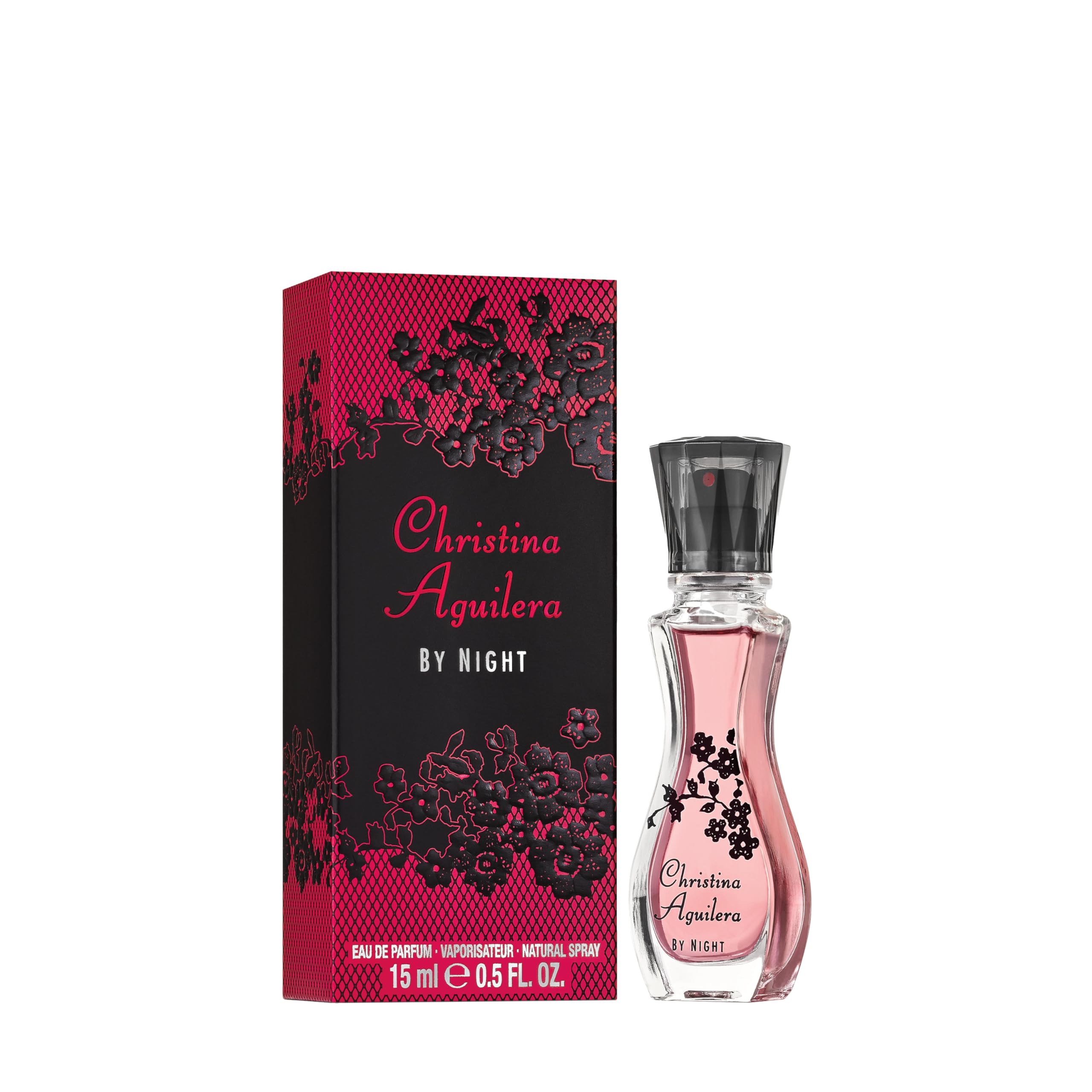 Christina Aguilera - By Night Parfüm, femininer, verführerischer und sinnlicher Duft, mit Pfirsichblüte, blumige, orientalische und fruchtige Noten, ideal für den Sommer, Parfüm für Damen, 15 ml