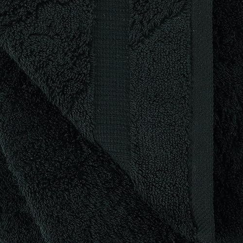 Miniatura 4 de Towel Bazaar - Toallas de algodón turco prémium supersuave y absorbente (toallas de baño de 4 piezas, negro)