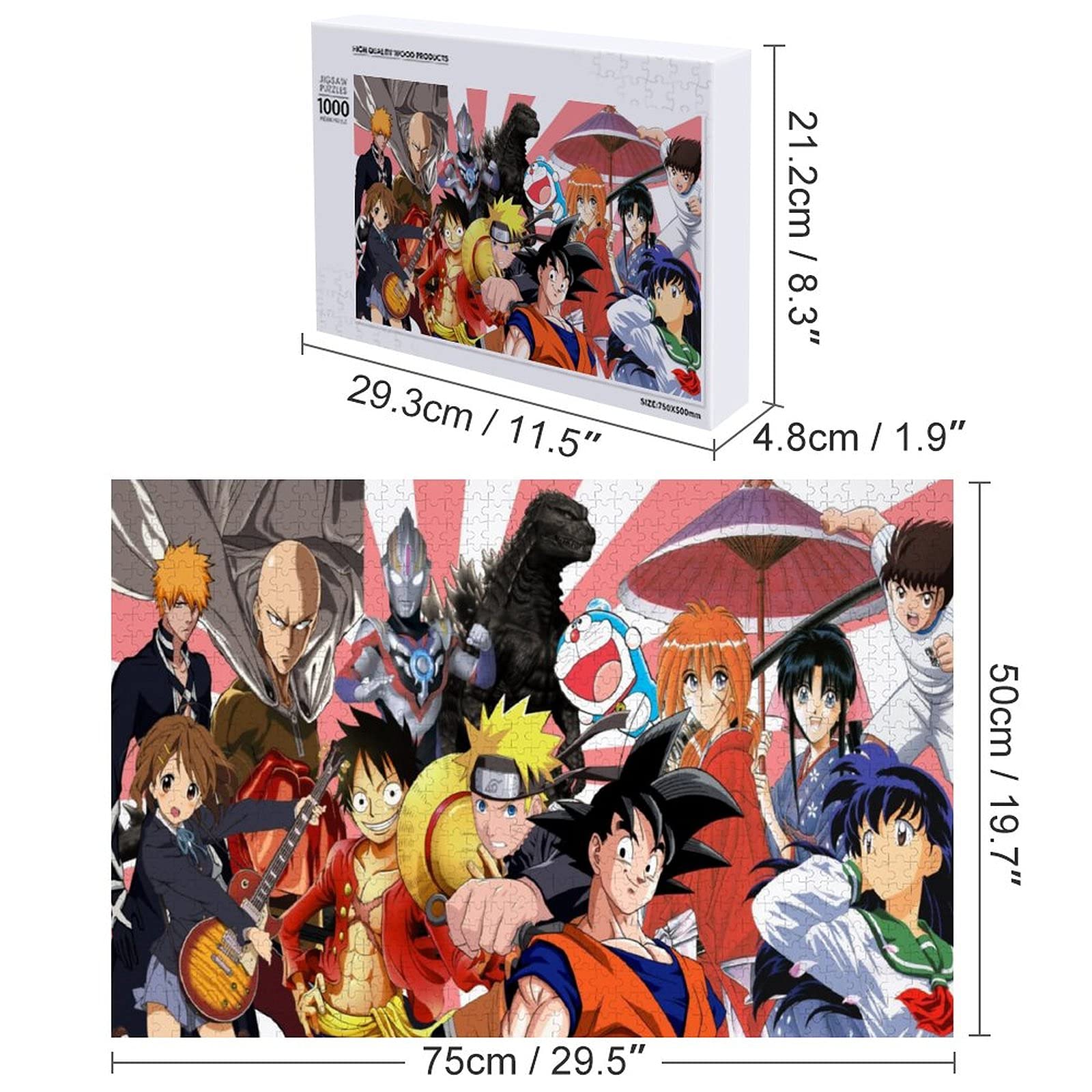 Amazon.co.jp: ジグソーパズル 1000ピース アニメキャラクター集合