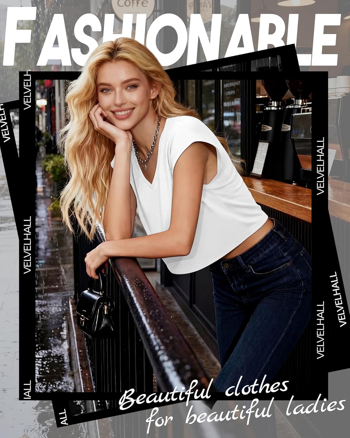 4 Pack Women's V Neck Cropped Tops Cap Sleeves Short T Shirts Loose Fit Casual Summer Crop Basic Solid Tees - Image 2