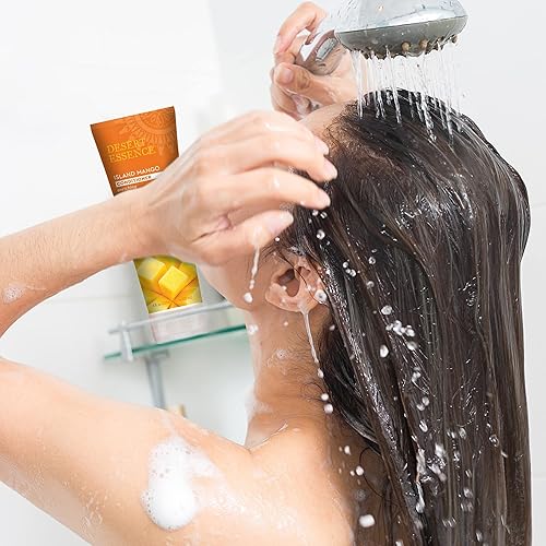 Miniatura 3 de Desert Essence Acondicionador Island Mango - 8 onzas líquidas - Enriquecedor - Desenreda el cabello - Hidrata naturalmente - Suave y flexible -