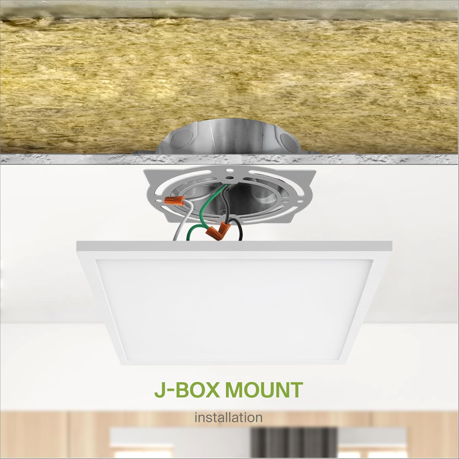 ASD LED 12" Square Flush Mount Ceiling Light Fixture, Low Profile Surface Lighting | 5CCT, Dimmable, Ultra-Thin, ETL Listed | 24W 1700LM 2700-6000K 120V | Kitchen, Bedroom, Hallway Lamp | White