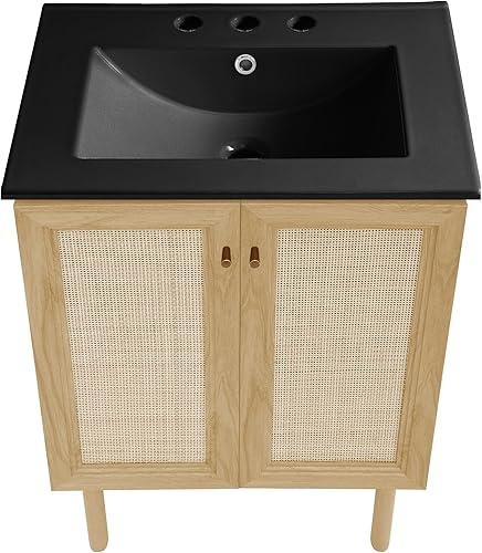 Vista 507 de Swiss Madison Classe - Lavabo de baño de roble de 24 pulgadas incluido