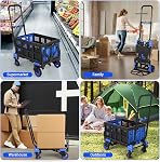 2-in-1 Folding Hand Truck Dolly, Heavy Duty with Folding | Premium Quality Construction, Easy Quick Assembly, Durable Long-Lasting Design, Versatile Multi-Purpose Use