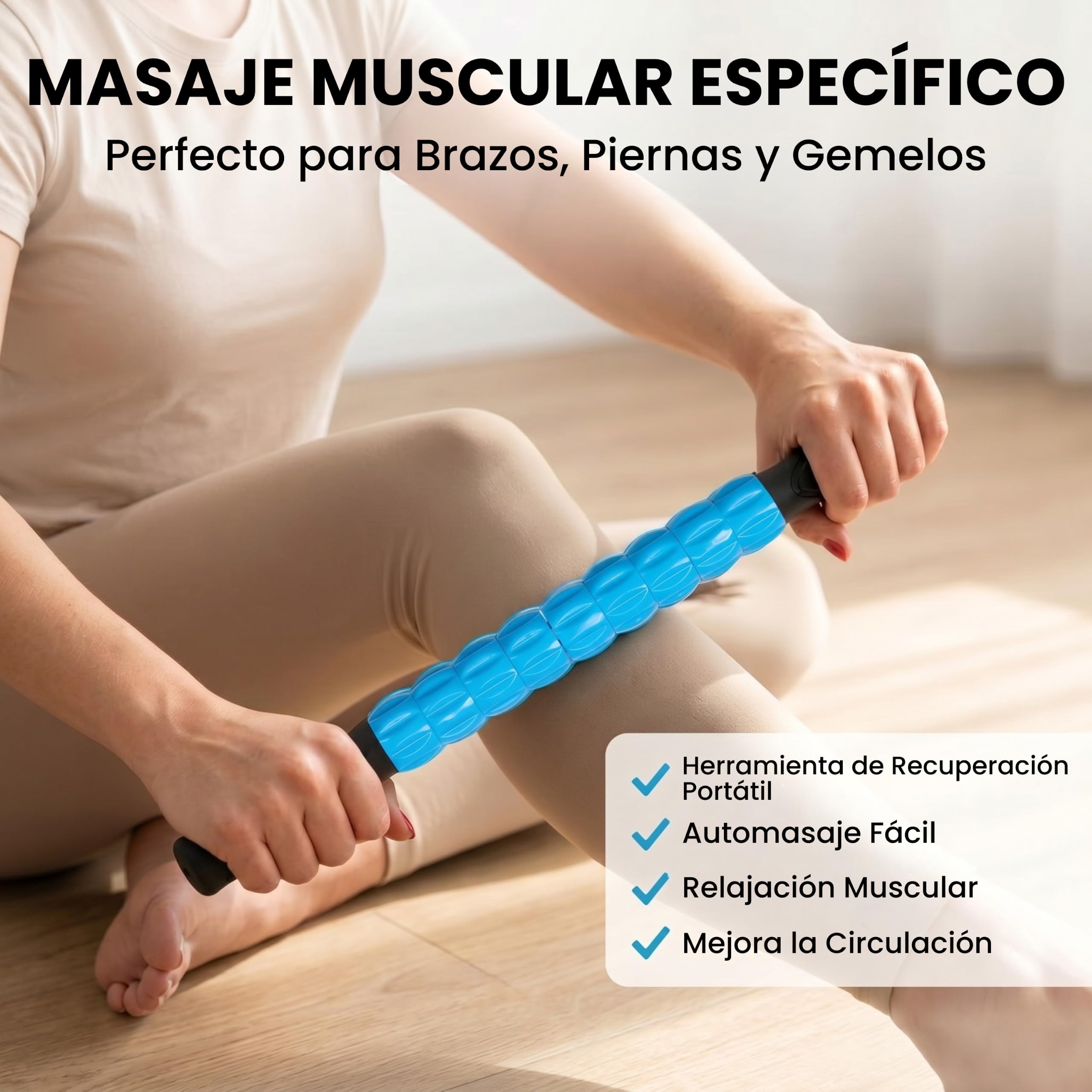 Fitem Set de rodillos de masaje Foam Roller, rodillo para espalda y músculos, ayuda a aliviar dolor de espalda, molestias musculares y puntos gatillo, favorece recuperación y bienestar