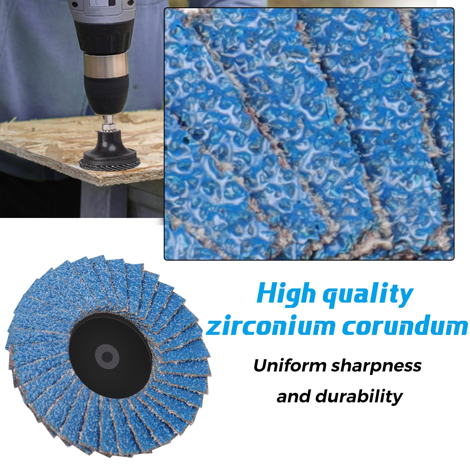 75 wzmocnionych tarcz ściernych z włókna węglowego, tarcza listewkowa 50 mm, 40/60/80/120 Grits, metalowa taca, do szlifierki kątowej, szlifowania drewna/metalu, majsterkowania w domu, stolarce