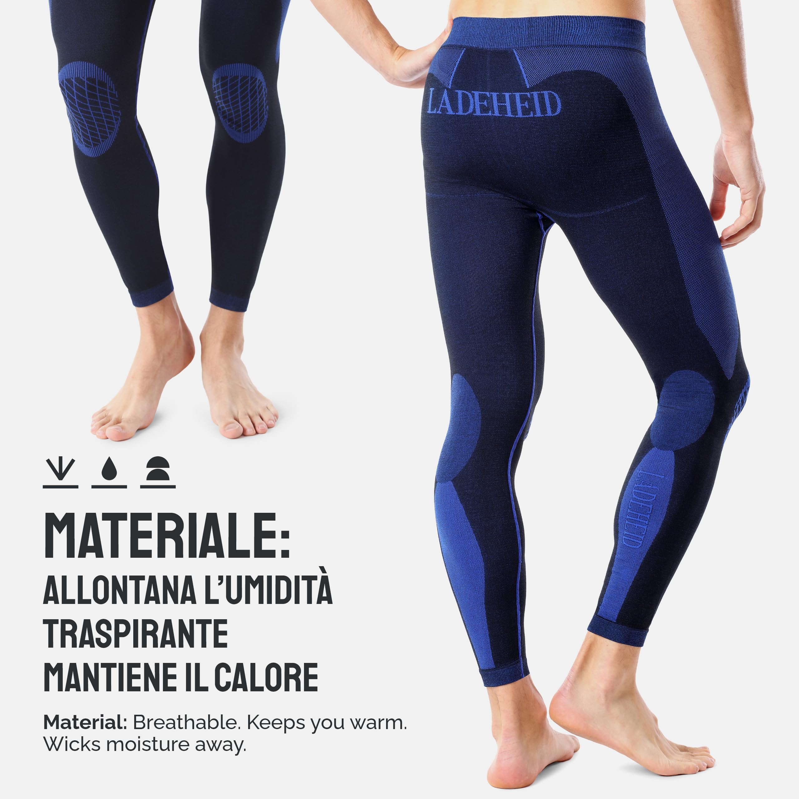 Ladeheid Completo Maglia e Calzamaglia Termiche Uomo LAGI003