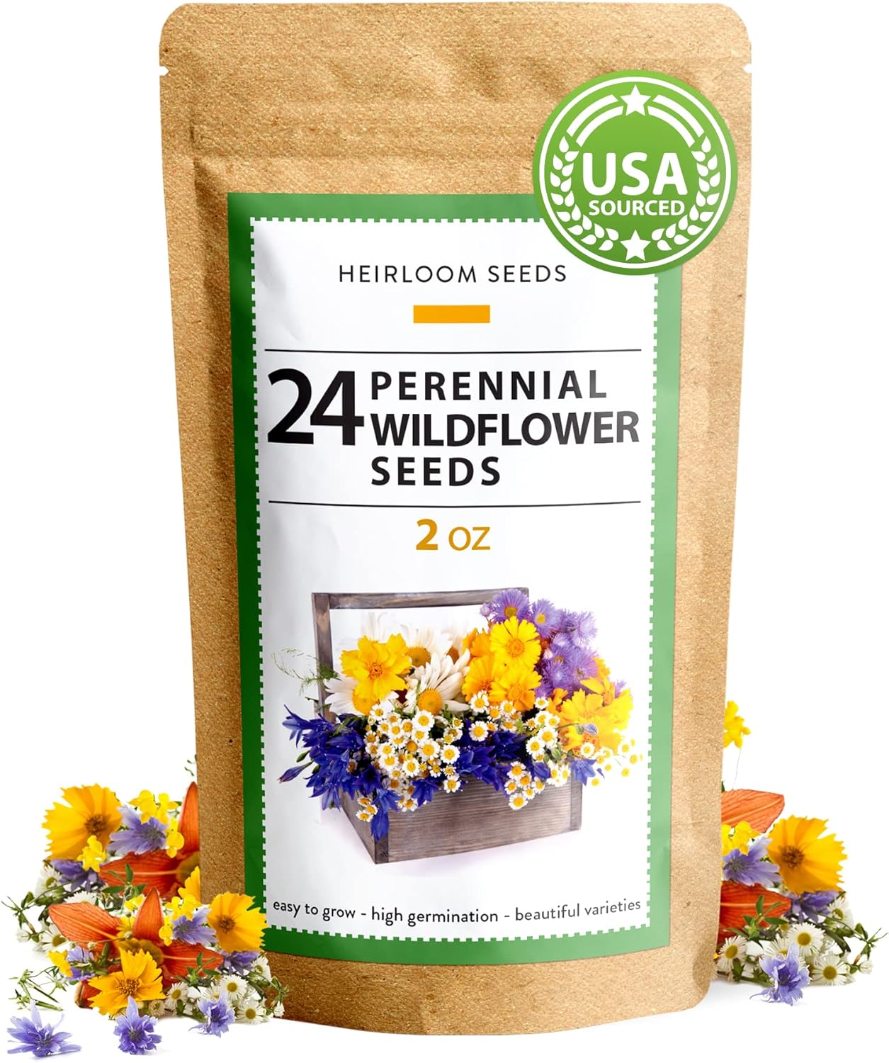 Wildflower Seeds 2oz Bulk Perennial Wild Flower Seeds