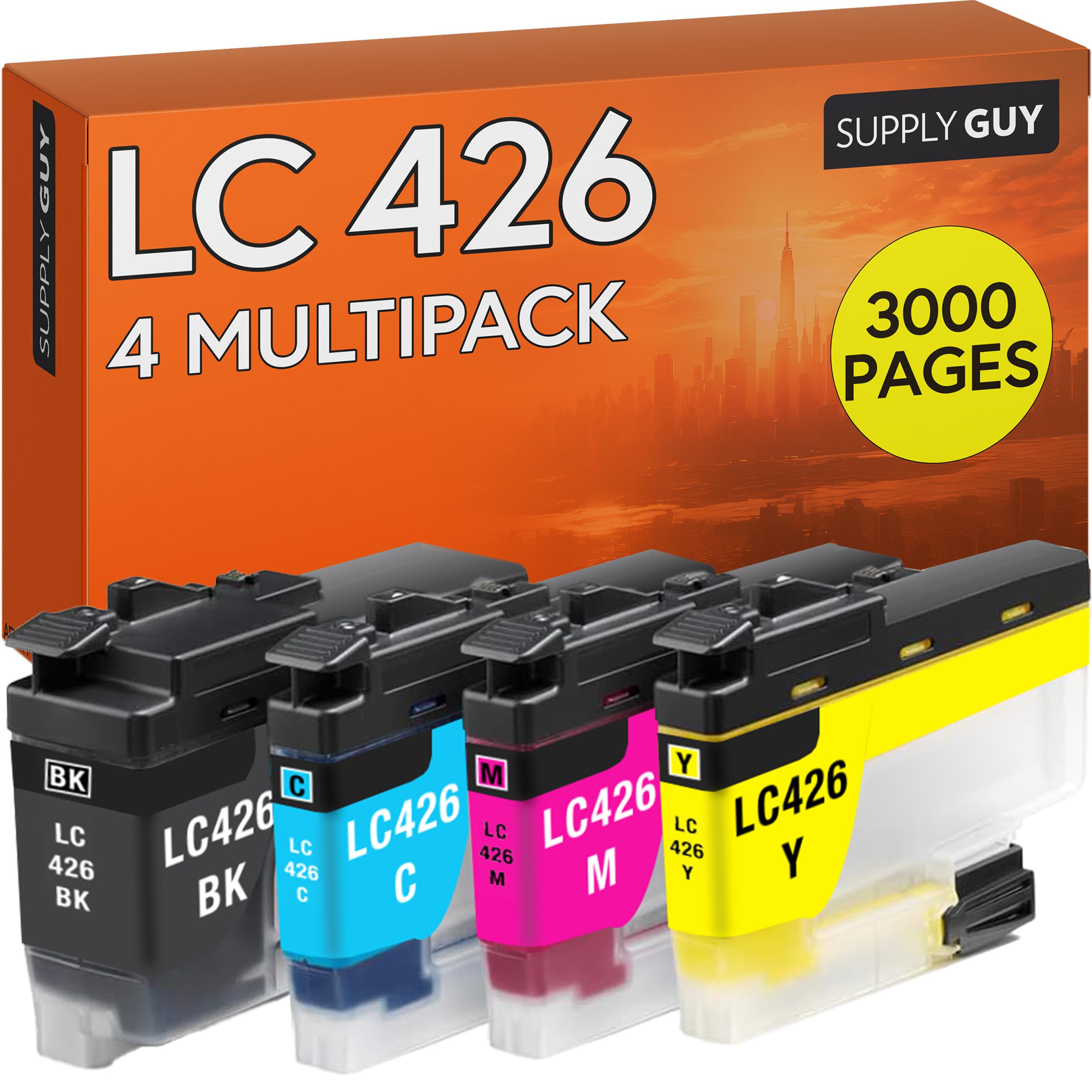 Supply Guy LC426 Patronen kompatibel mit Brother MFC-J4340DW MFC-J4335DW MFC-J4340DWE MFC-J4540DW als Ersatz für Brother LC-426 LC426XL(4er Multipack)